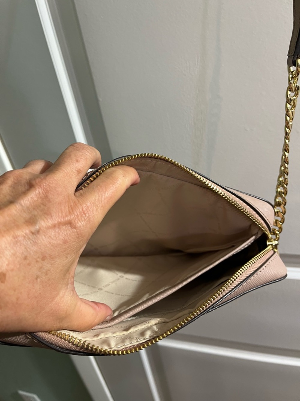 Michael Kors Tan Leather Crossbody Bag - Picture 6 of 10
